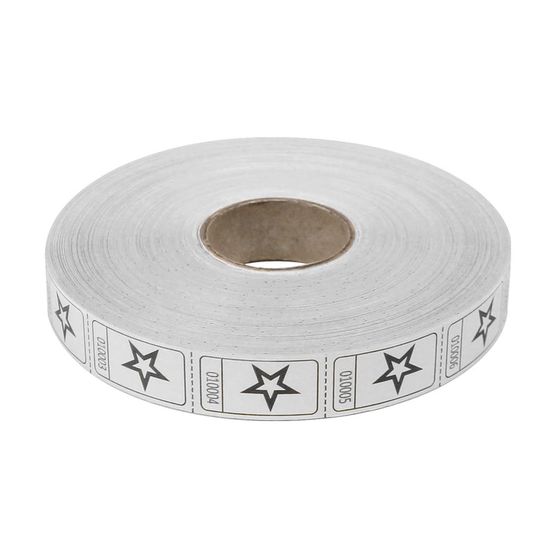 Roll Tickets - Star - White (2000 ROLL)