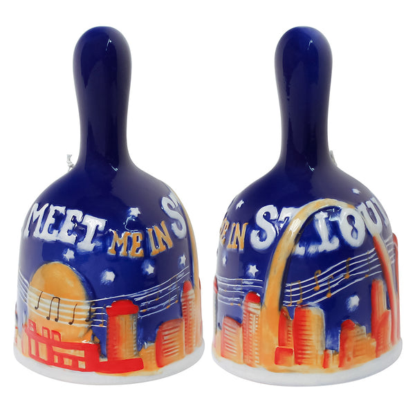 St. Louis Hand Painted Ceramic Bell New Style 5" (6 PACK)