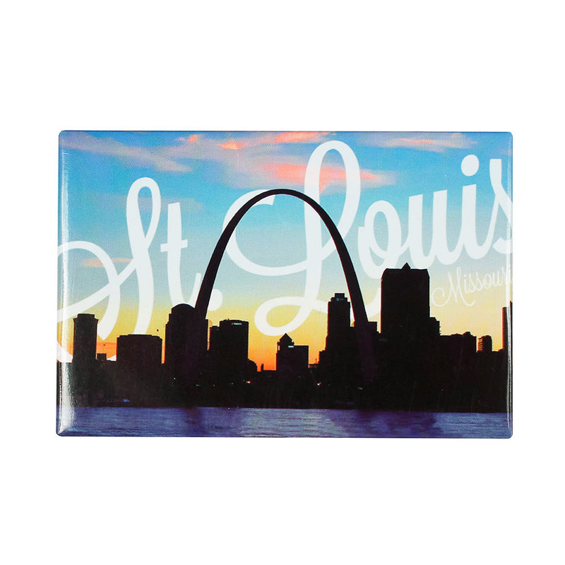 St. Louis Magnet - Sunset Script 2" x 3"