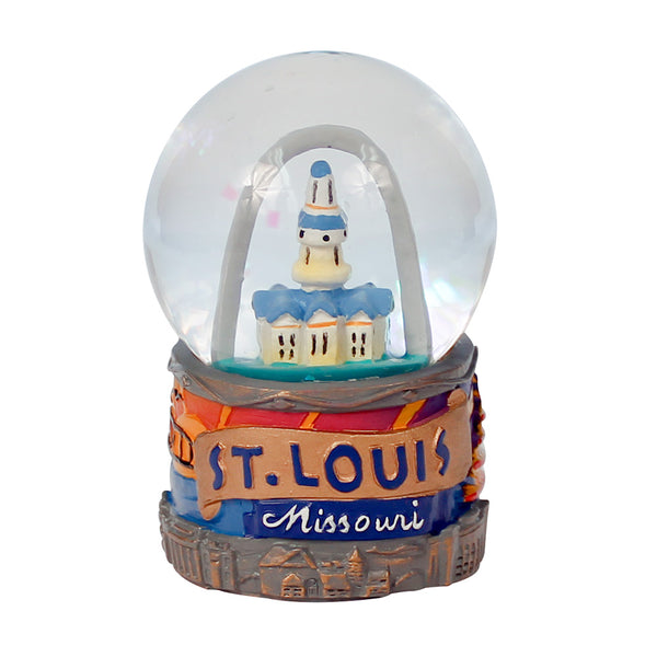 St. Louis Souvenir Water Globe - Arch & Courthouse 2-1/2"