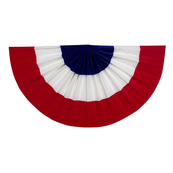 Bunting - Flocked Red White Blue 18" x 36"