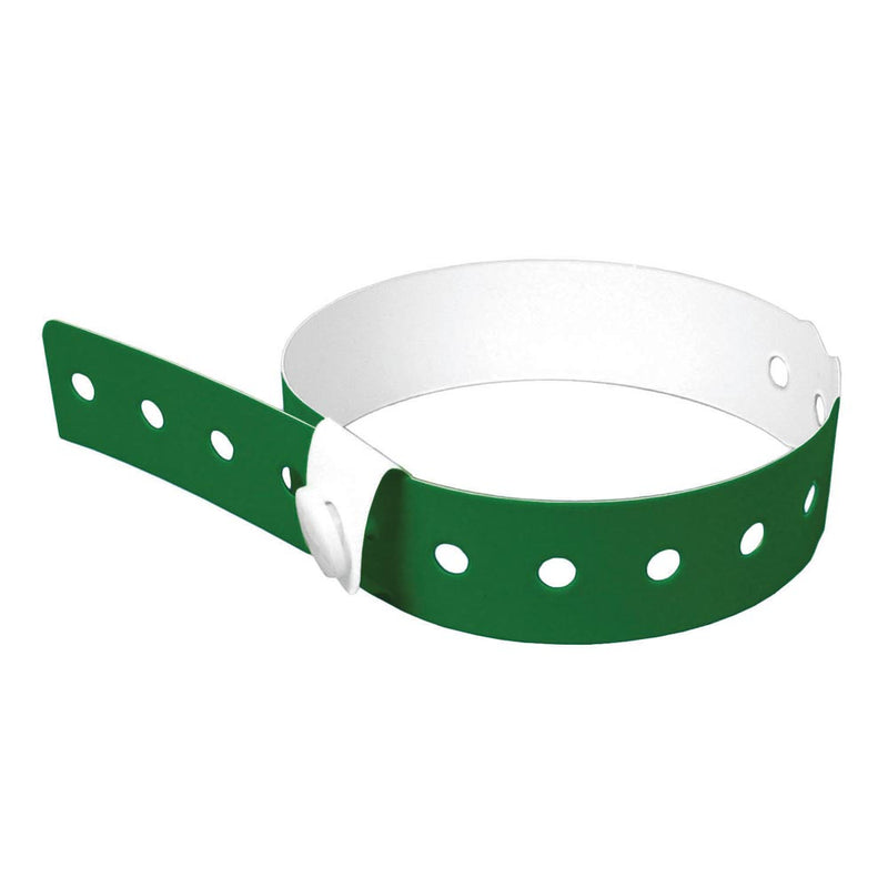 Plastic Wristbands - Kelly Green (100 PACK)