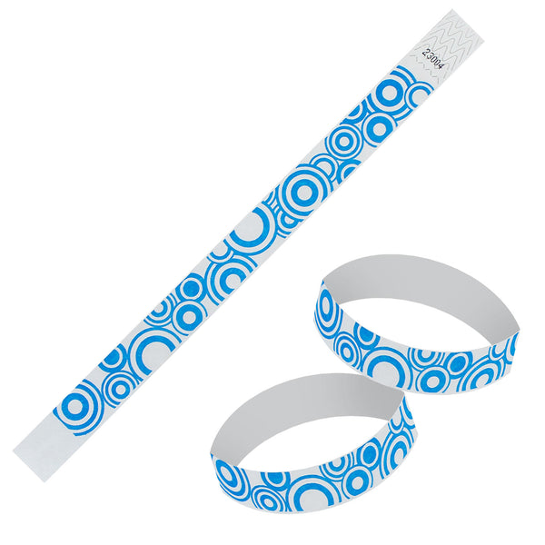 Tyvek Paper Wristbands 3/4" Blue Discs (500 PACK)
