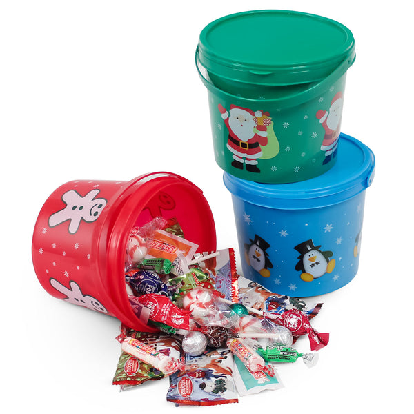 Filled Christmas Buckets 5"